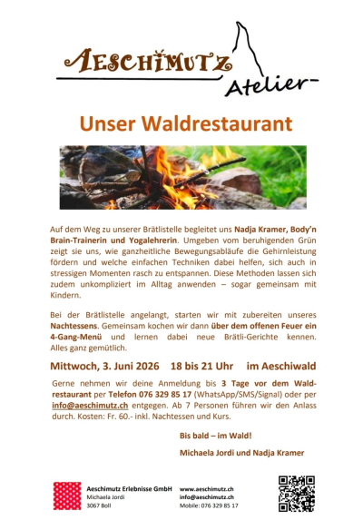Aeschimutz Atelier - Unser Waldrestaurant